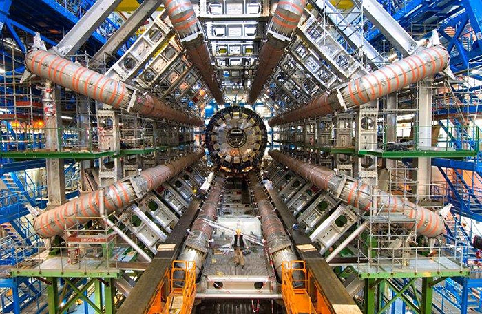 The Atlas particle detector at the Cern laboratory in Geneva