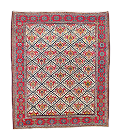 A Persian Bakhtiari carpet, made in the late 19th century, which sold for £15,000
