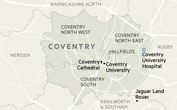 Map: Coventry