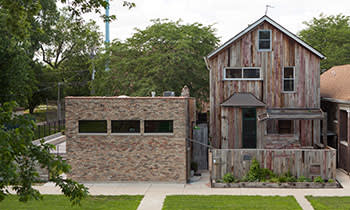 The Archive House, part of Dorchester Projects, was reconstructed using discarded resources