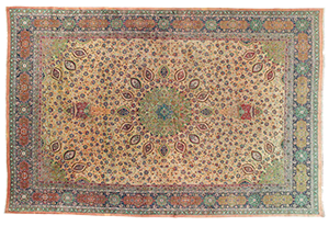 A large Tabriz rug from north-west Persia, circa 1920, which sold for £47,500 at Christie’s, about £2,000 per sq metre