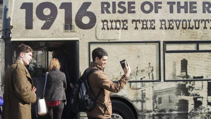 The ‘Rise of the Rebels’ bus tour in Dublin, which commemorates Ireland’s Easter Rising of 1916