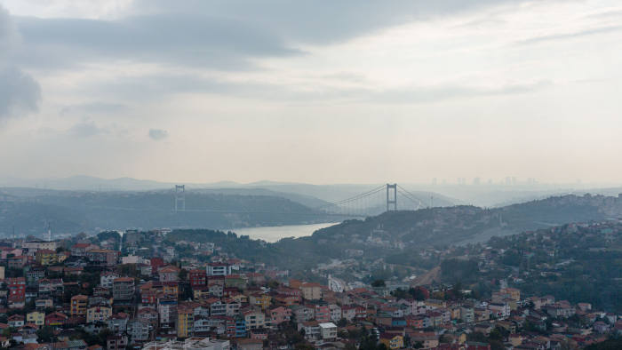 A view over Istanbul, Turkey, from the campus of Istanbul Technical University (İstanbul Teknik Üniversitesi)