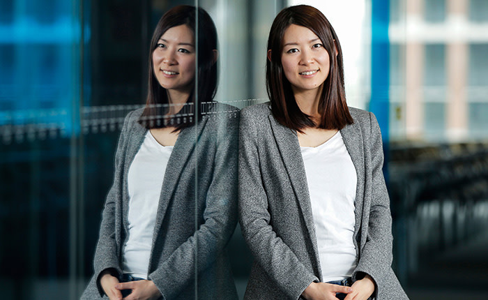 Akiko Naka, chief executive officer of Wantedly Inc., poses for a photograph in Tokyo, Japan, on Tuesday, April 21, 2015. Wantedly, the recruiting and social networking platform Naka started in 2010, now has 600,000 active members who use it to expand their contact list and find jobs. Photographer: Kiyoshi Ota/Bloomberg *** Local Caption *** Akiko Naka