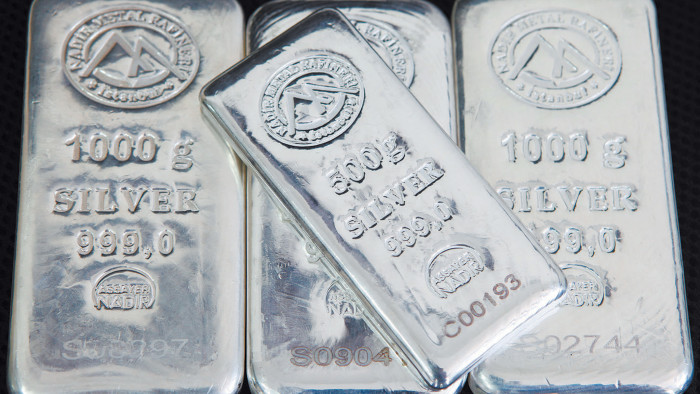 Bars of 500 and 1000 gram silver are seen in this picture illustration at a precious metal refinery in Istanbul July 26, 2011