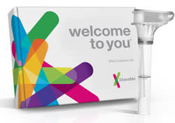 23andMe's DNA collection kit
