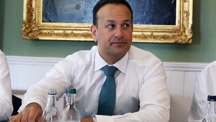 An Taoiseach Leo Varadkar sits in front of a portrait of Daniel O'Connell at Derrynane House, Kerry, for a government cabinet meeting. PRESS ASSOCIATION Photo. Picture date: Friday February 10, 2017. Government ministers are due to discuss Brexit contingency measures at the cabinet meeting in Kerry. See PA story POLITICS Brexit Ireland. Photo credit should read: Brian Lawless/PA Wire