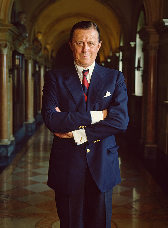 Baron Hans Heinrich Thyssen-Bornemisza (1921 - 2002), Lugano, Switzerland, 1983. (Photo by Evelyn Hofer/Getty Images)