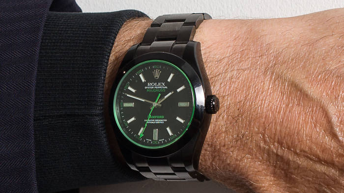 Bamford Watch Department Rolex Milgauss SE “Stealth” GV Green; My favourite pieces: Viscount Linley