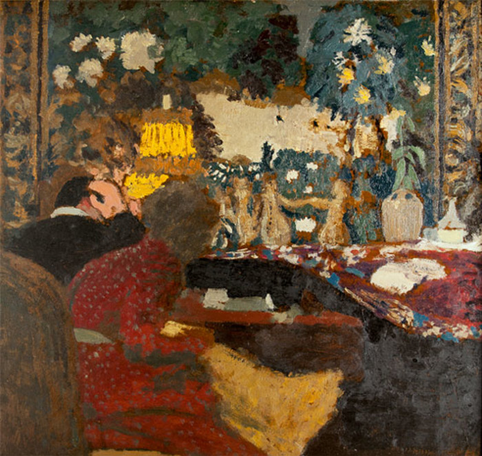 'In Front of the Tapestry: Misia and Thadée Natanson, Rue St Florentin', Vuillard's painting dated 1899