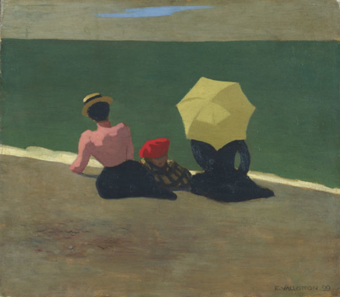 'Sur la plage' (On the beach), Vallotton's painting, dated 1899
