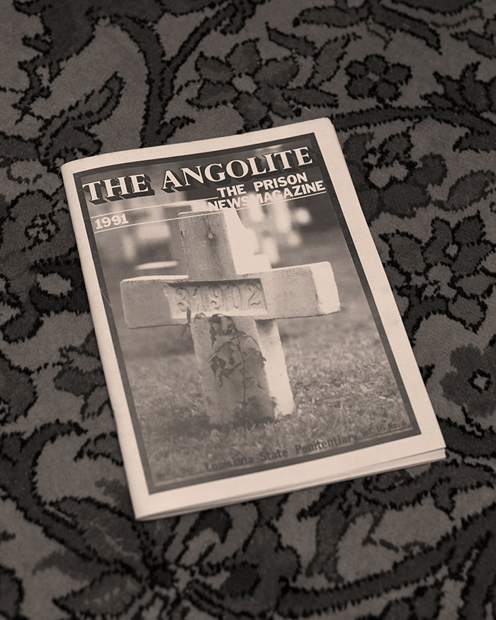 A 1991 copy of the Angolite Prisoin Magazine in Keith Nordyke's office