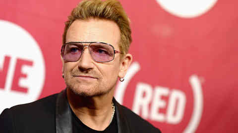 NEW YORK, NY - DECEMBER 01: Co-Founder of ONE and (RED) singer Bono attends the ONE Campaign and (RED)ís concert to mark World AIDS Day, celebrate the incredible progress thatís been made in the fights against extreme poverty and HIV/AIDS, and to honor the extraordinary leaders, dedicated activists, and passionate partners who have made that progress possible. At Carnegie Hall on December 1, 2015 in New York City. (Photo by Dave Kotinsky/Getty Images for The ONE Campaign)