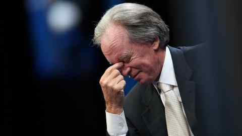 Bill Gross, Portfolio Manager, Janus Capital Group, reacts during the Milken Institute Global Conference in Beverly Hills, California, U.S., May 3, 2017. REUTERS/Lucy Nicholson - RC129B076300