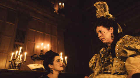 Absurdist mirth: Rachel Weisz, left, and Olivia Colman in 'The Favourite'