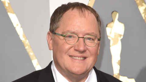 FILE - In this Feb. 28, 2016 file photo, Pixar co-founder and Walt Disney Animation chief John Lasseter arrives at the Oscars in Los Angeles. Lasseter, the ousted Pixar co-founder and former Disney animation chief, will head the recently launched animation division of production company Skydance Media. (Photo by Dan Steinberg/Invision/AP, File)