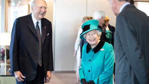 Mandatory Credit: Photo by REX/Shutterstock (9970011p) Queen Elizabeth II with Bruno Schroder Queen Elizabeth II opens new Headquarters of Schroders plc, London, UK - 07 Nov 2018