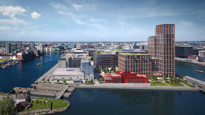 CGI of Capital Dock Development , Dublin, Ireland