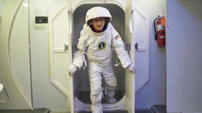 Neville Hawcock during a simulated space mission. credit Stacy Kranitz