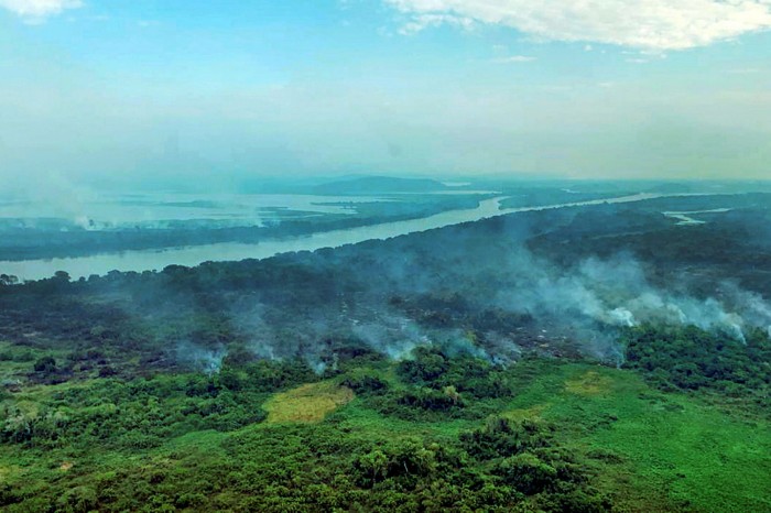 Fires smoulder in Mato Grosso state. Under Salles’s ‘Adopt a Park’ plan, international investors can directly fund the preservation of Brazil’s rainforest