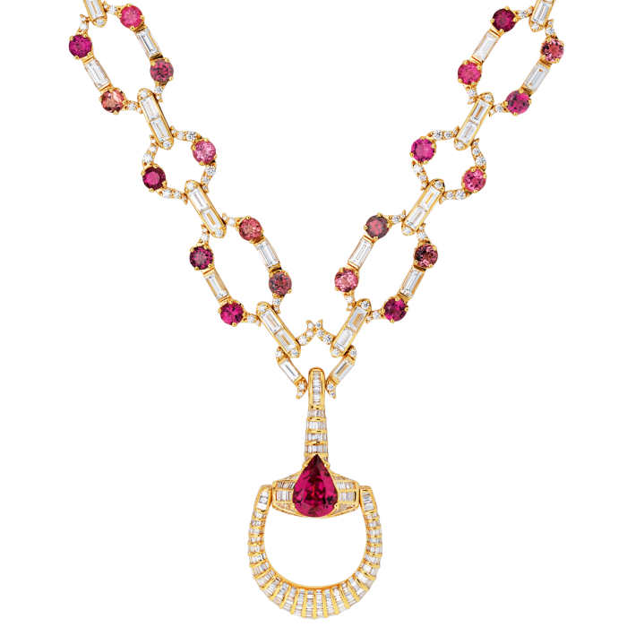 Gucci High Jewellery gold, diamond, spinel and pink-tourmaline Allegoria necklace, POA
