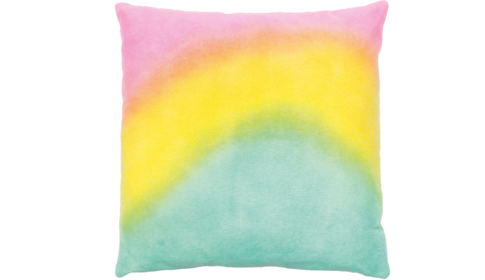The Elder Statesman cashmere rainbow cushion, £512, farfetch.com