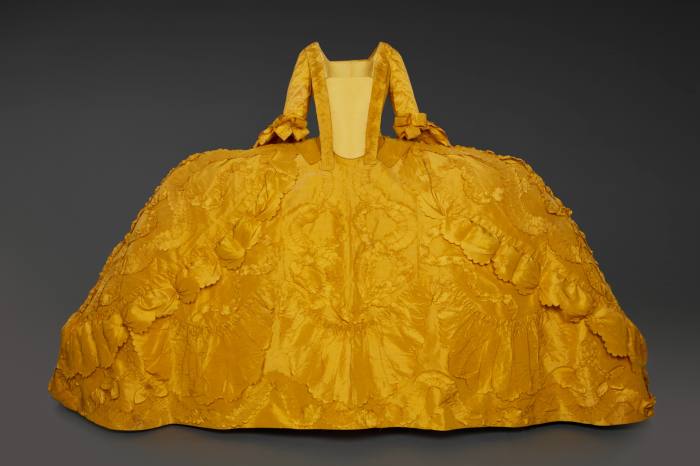 The 3m-wide silk mantua worn by Helen Robertson of Ladykirk to a ball at Holyrood in 1760 