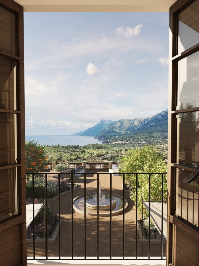 The view from a suite at the Son Bunyola, Mallorca