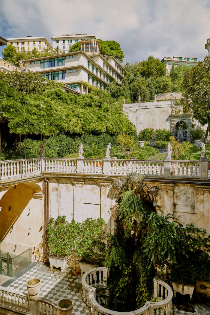 The view from Palazzo Lomellino, on Via Garibaldi, over its gardens