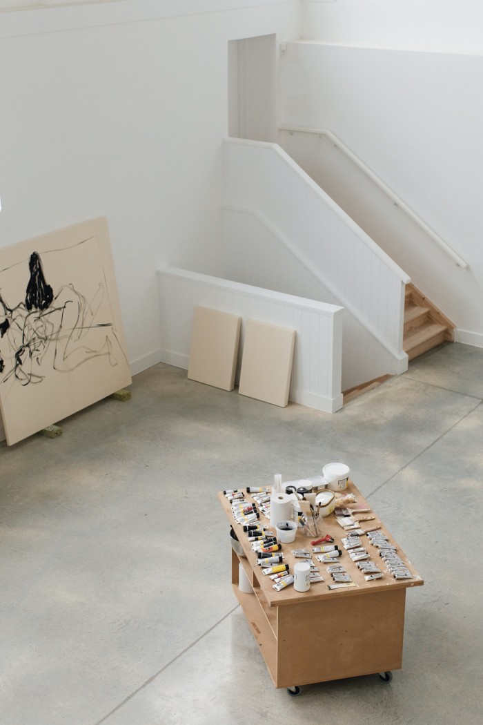 Emin’s Painting studio, seen from the mezzanine