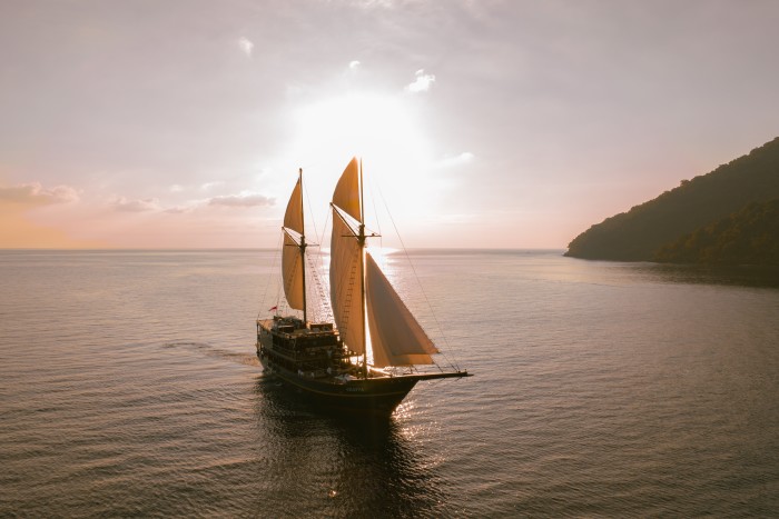 Celestia is a traditional Indonesian phinisi sailing ship, handbuilt in Sulawesi