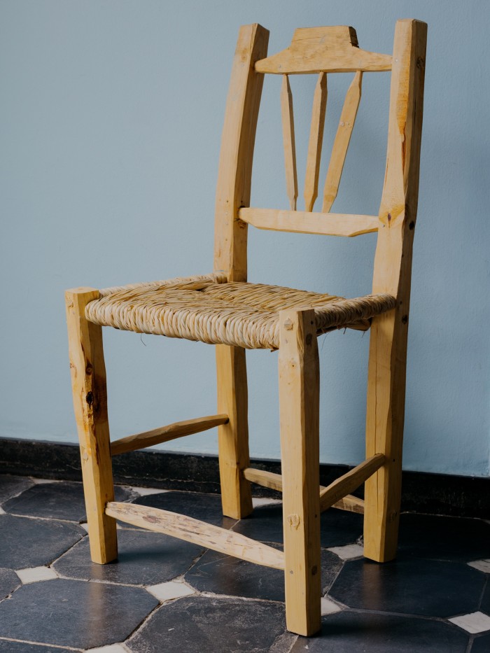 One of the handmade Mexican chairs Van Beirendonck gave his husband as a birthday present