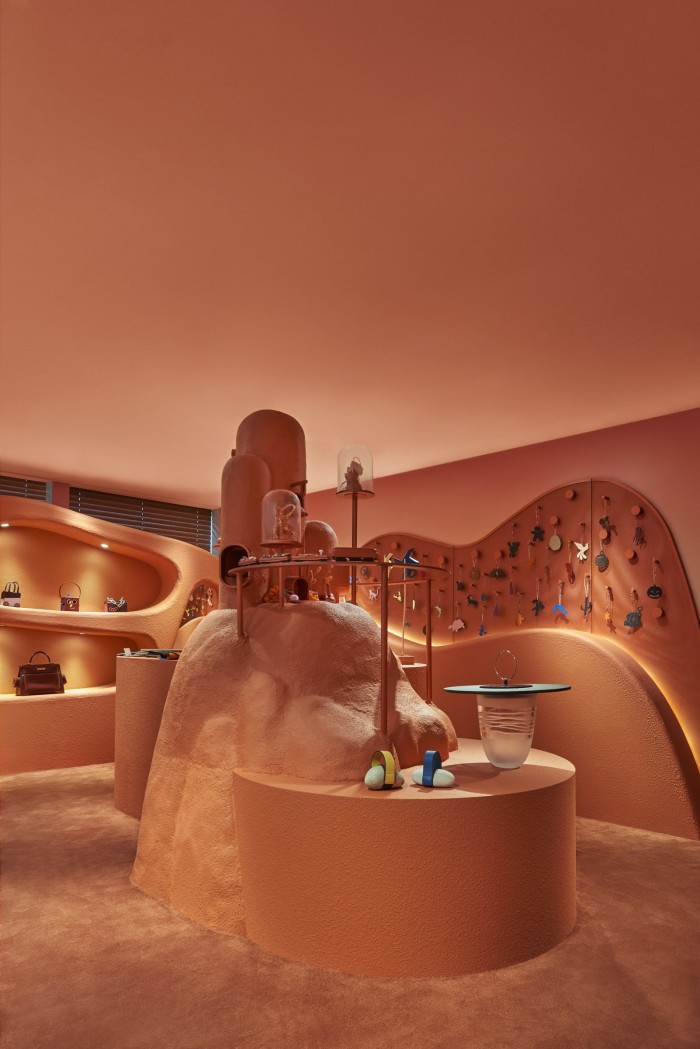 Space colony inspired pop-up for Hermès Petit h, by Olivia Lee