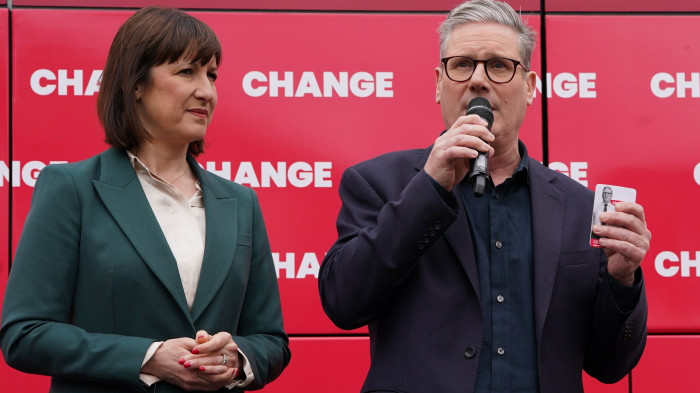 Rachel Reeves, shadow chancellor, with party leader Sir Keir Starmer