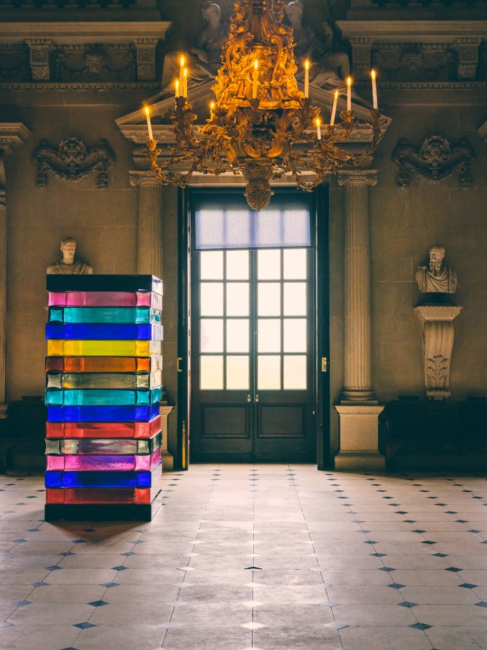 Glass Stack, 2020, by Sean Scully in the Stone Hall