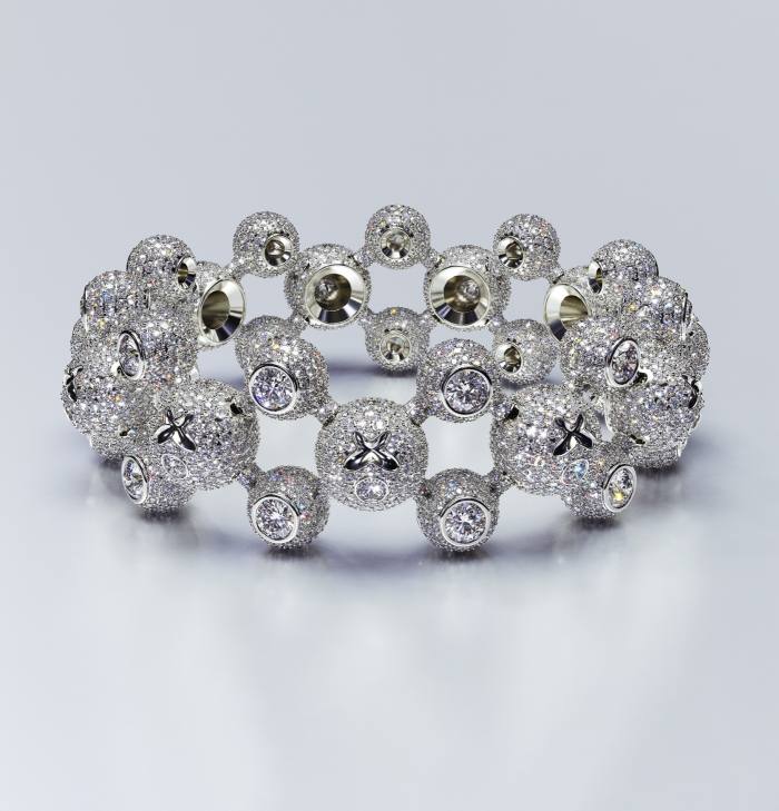 Homer high-jewellery white-gold and diamond Sphere Legs bracelet, $271,500