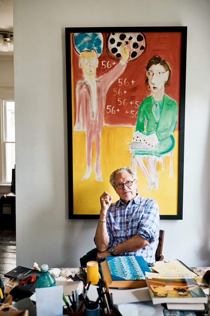 Director, memoirist and painter Michael Lindsay-Hogg in his studio