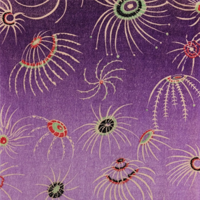 GvE&Co Sea Urchins print in violet, 1999