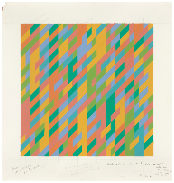 Further Revision of June 29th A (Rough Study for “Ease”), 1986, by Bridget Riley