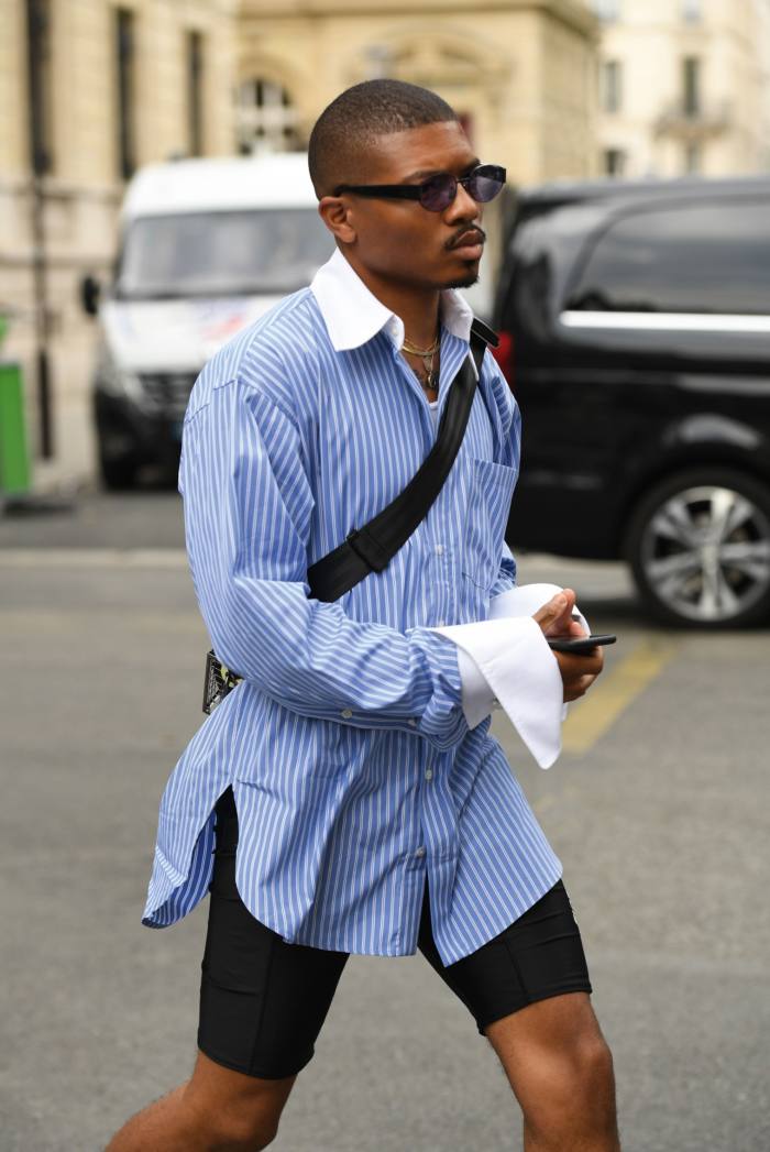 Stylist Corey Stokes at the S/S 2020 men’s shows in Paris