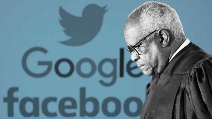 US Supreme Court justice Clarence Thomas has suggested that social media platforms be regulated in a similar way to phone companies