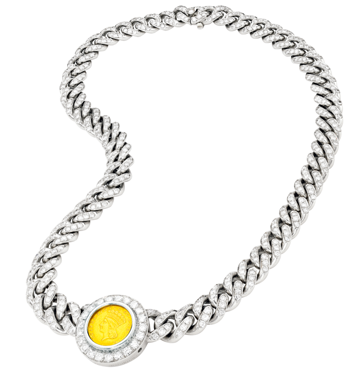Bulgari coin necklace, sold for $62,500 at Sotheby’s