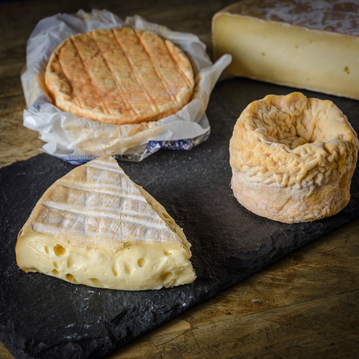 A selection of soft cheeses