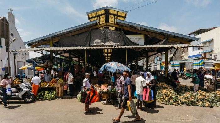 A vegetable market in Colombo, Sri Lanka