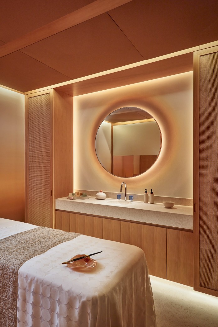 A treatment room in the spa at Surrenne, The Emory hotel, Knightsbridge