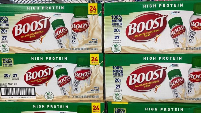Nestlé’s Boost nutritional drink on display at a store in Orlando, Florida
