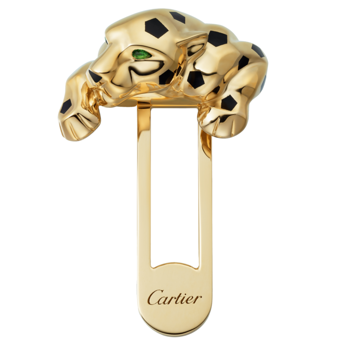 Cartier gold, tsavorite garnet & black lacquer Panthère de Cartier brooch, £8,550