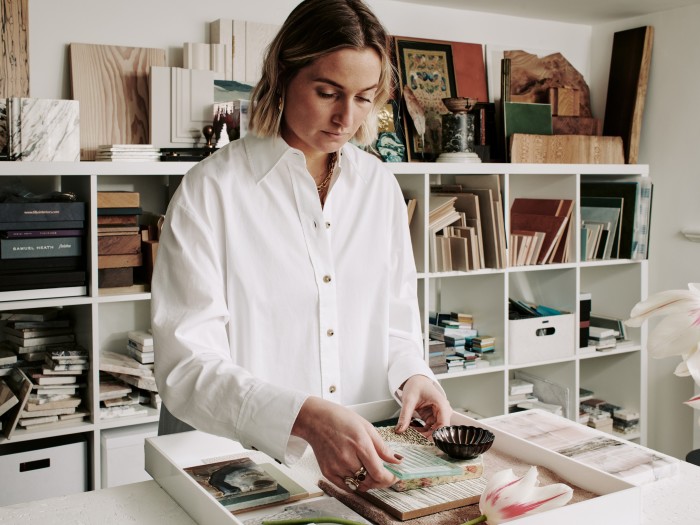 Designer Sophie Ashby in her London showroom
