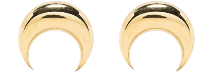 Marine Serre pewter Moon stud earrings, £186, farfetch.com