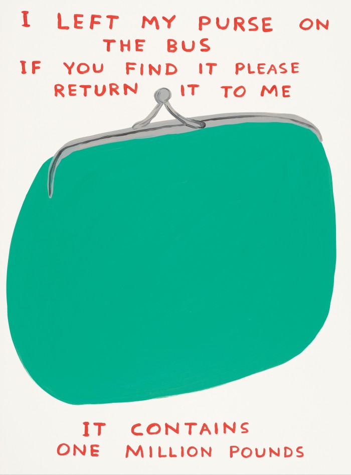 Untitled (I left My Purse On The Bus), 2022, by David Shrigley